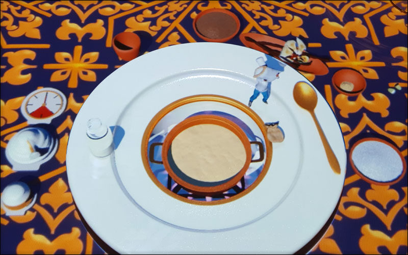 3D table projection – Le Petit Chef on the plate